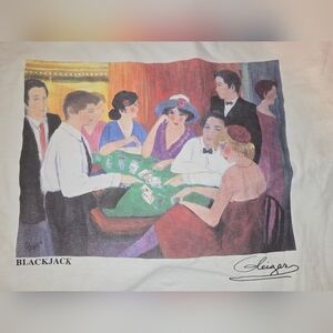 Jerzees Blackjack Vintage White Cotton Tee